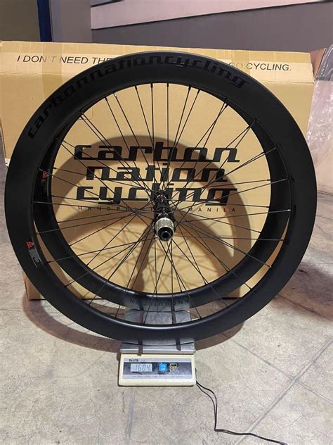 Carbon Nation Cycling clincher wheelset, 50mm .